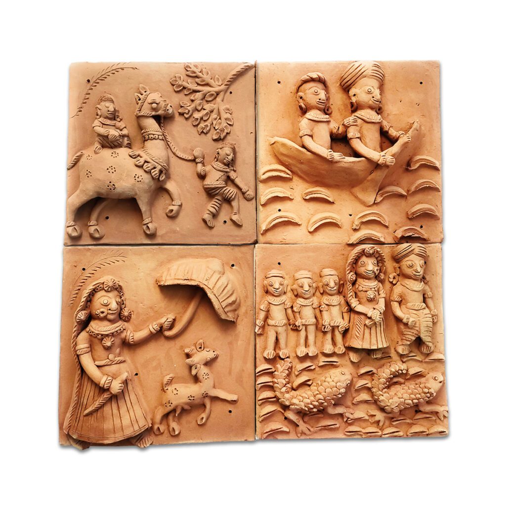 Molela Terracotta Handicraft ”village Life Activity” Hasthcraft