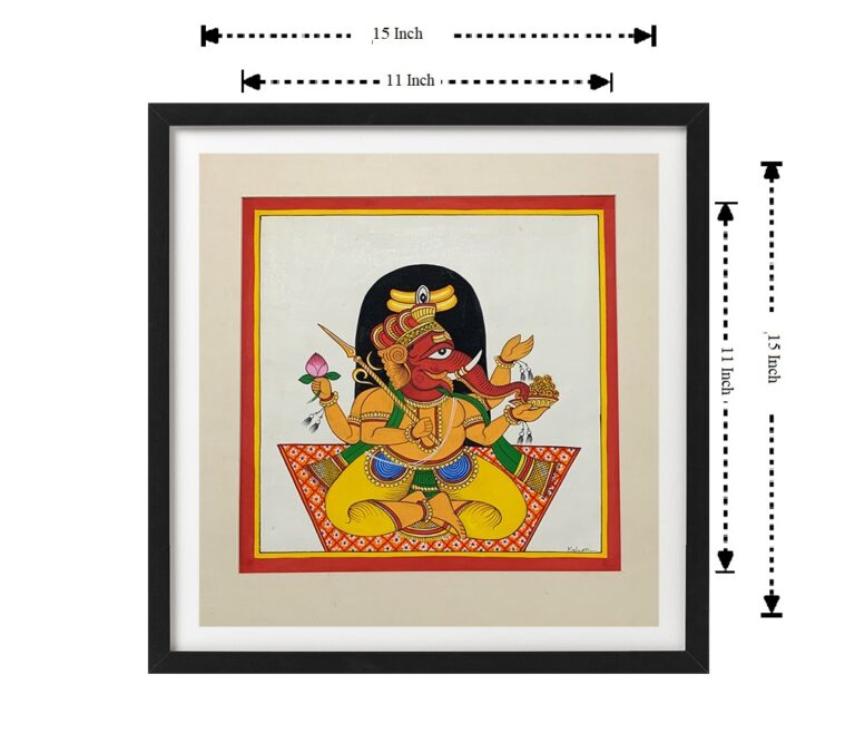 Traditional Phad Painting of Ganesha & Shivling HasthCraft